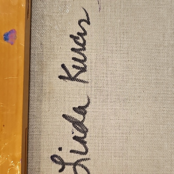 Abstract or Fluid Canvas Art Contemporary in Blue, Pink and Purple, Resin Sealed - Picture 6 of 6